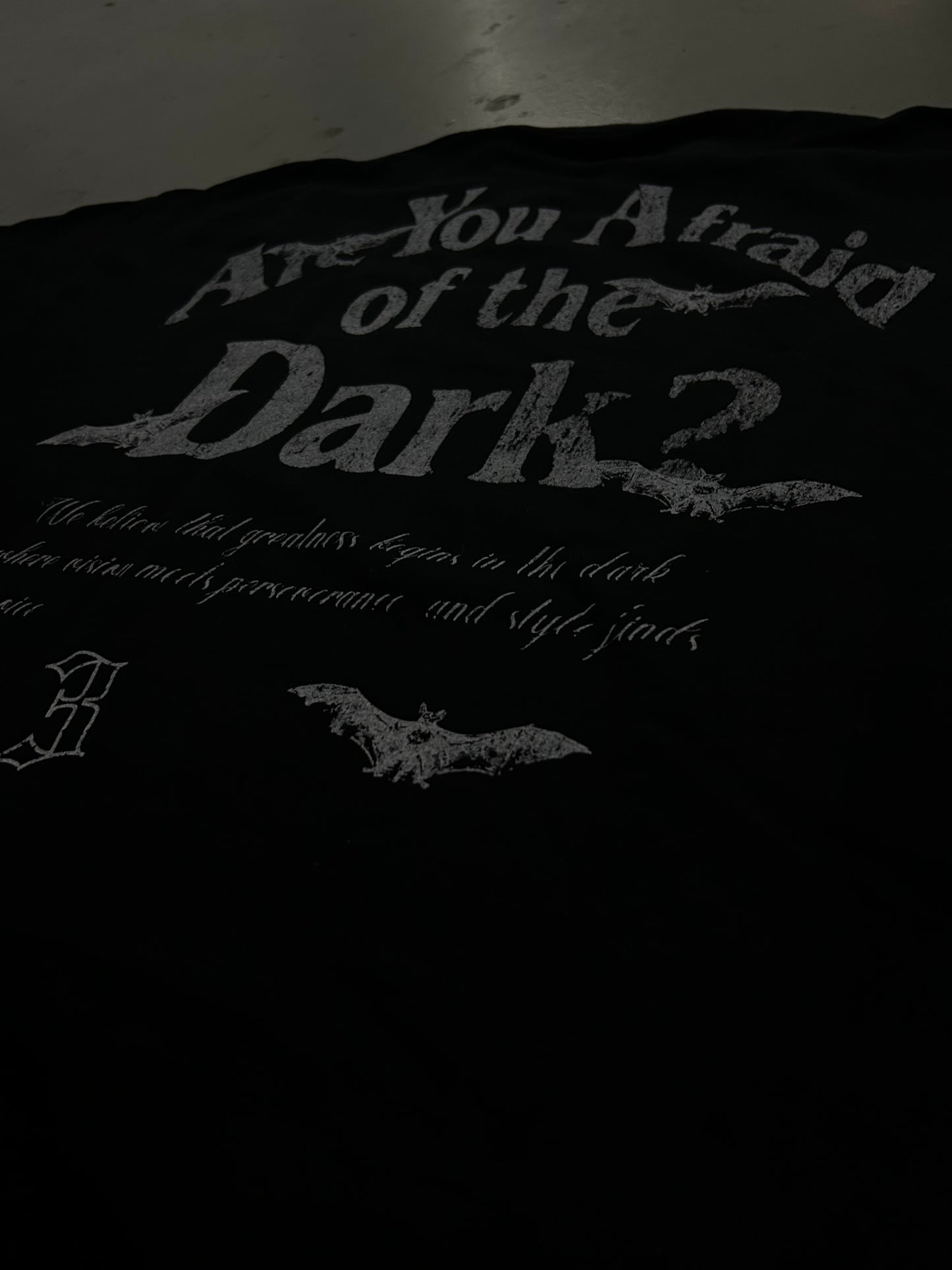 "ARE YOU AFRAID OF THE DARK" OVERSIZED TEE