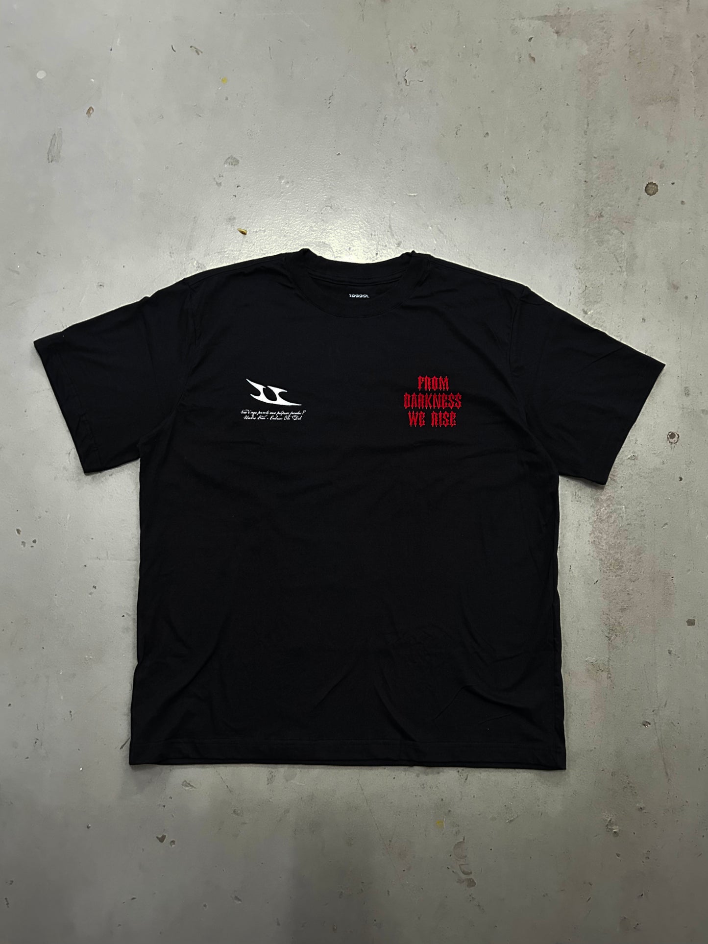 "FROM DARKNESS WE RISE" OVERSIZED TEE